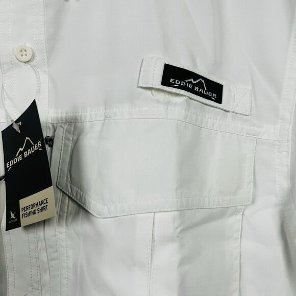 Eddie Bauer Performance Fishing Shirt Mens Medium Mountain Dew Outdoors NWT - Picture 4 of 11